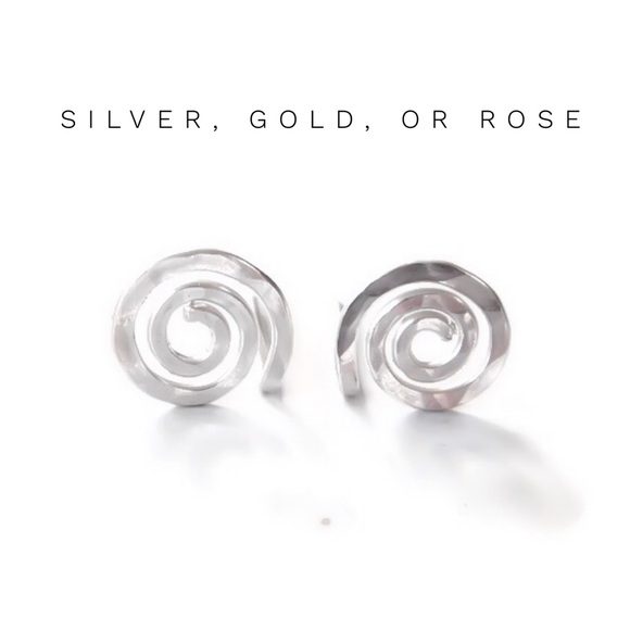 Clip-on Earrings Swirl Textured Silver or Gold Hoop Earrings 2 inch Hypoallergenic